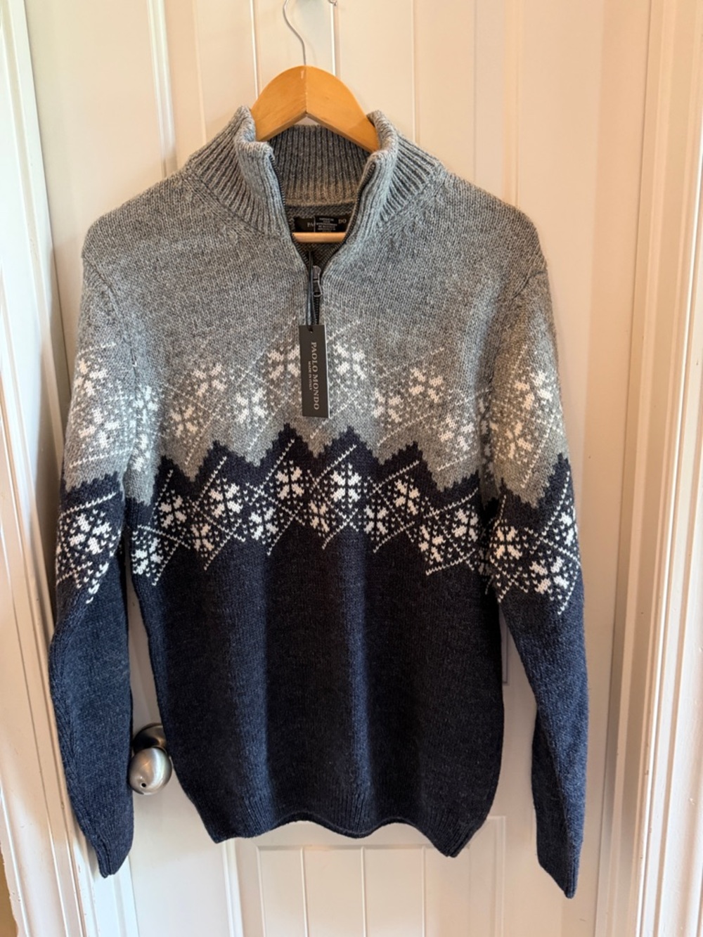 NWT Paolo Mondo fair isle sweater